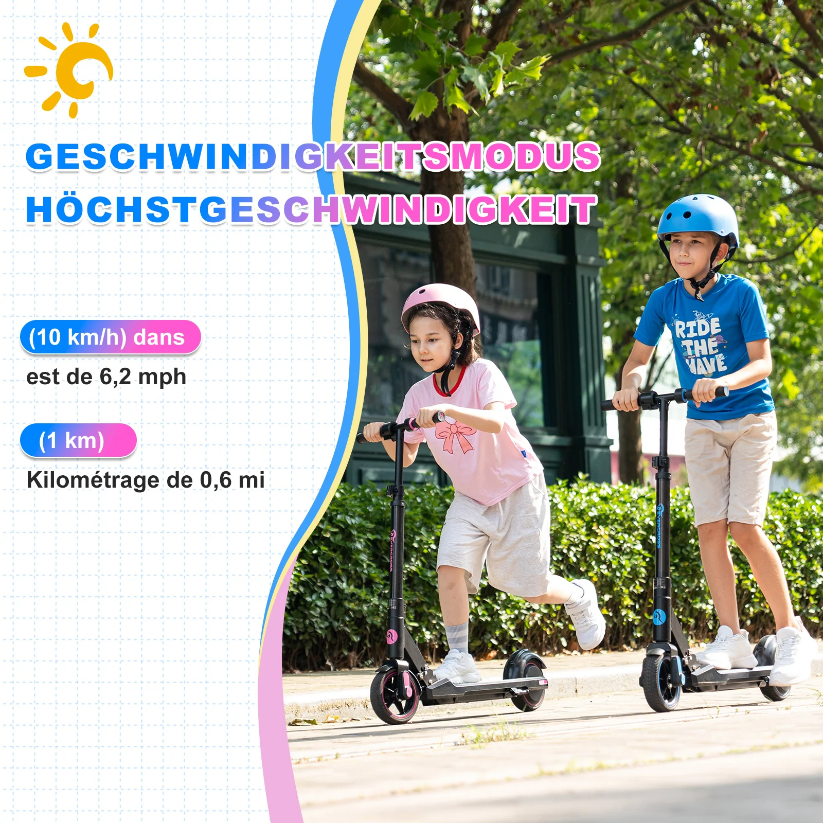 EVERCROSS EV06C Kinder-Elektroroller für 6-12 Jahre - Image 7