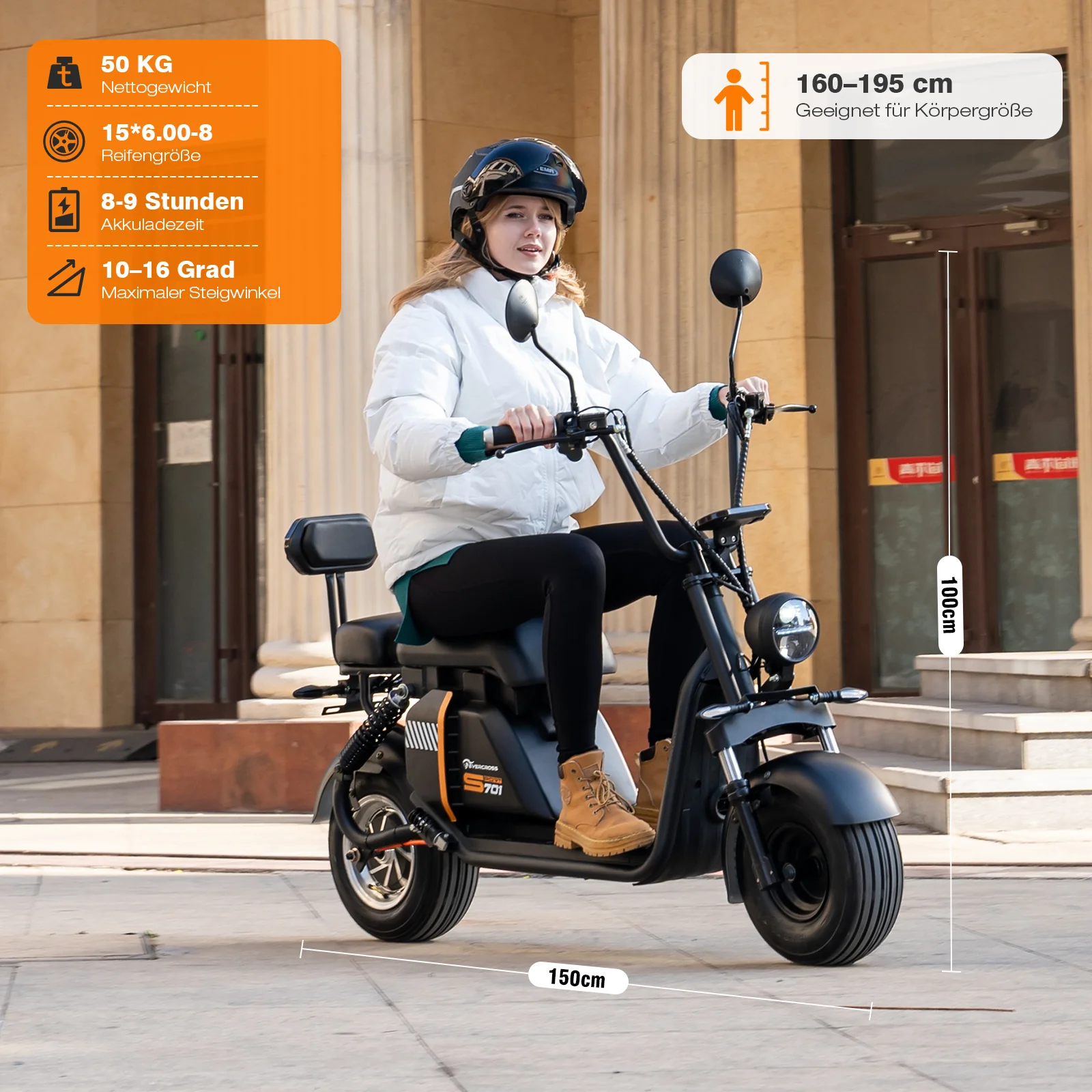 EVERCROSS 701 1500W Zweisitziges Elektromotorrad - Image 9