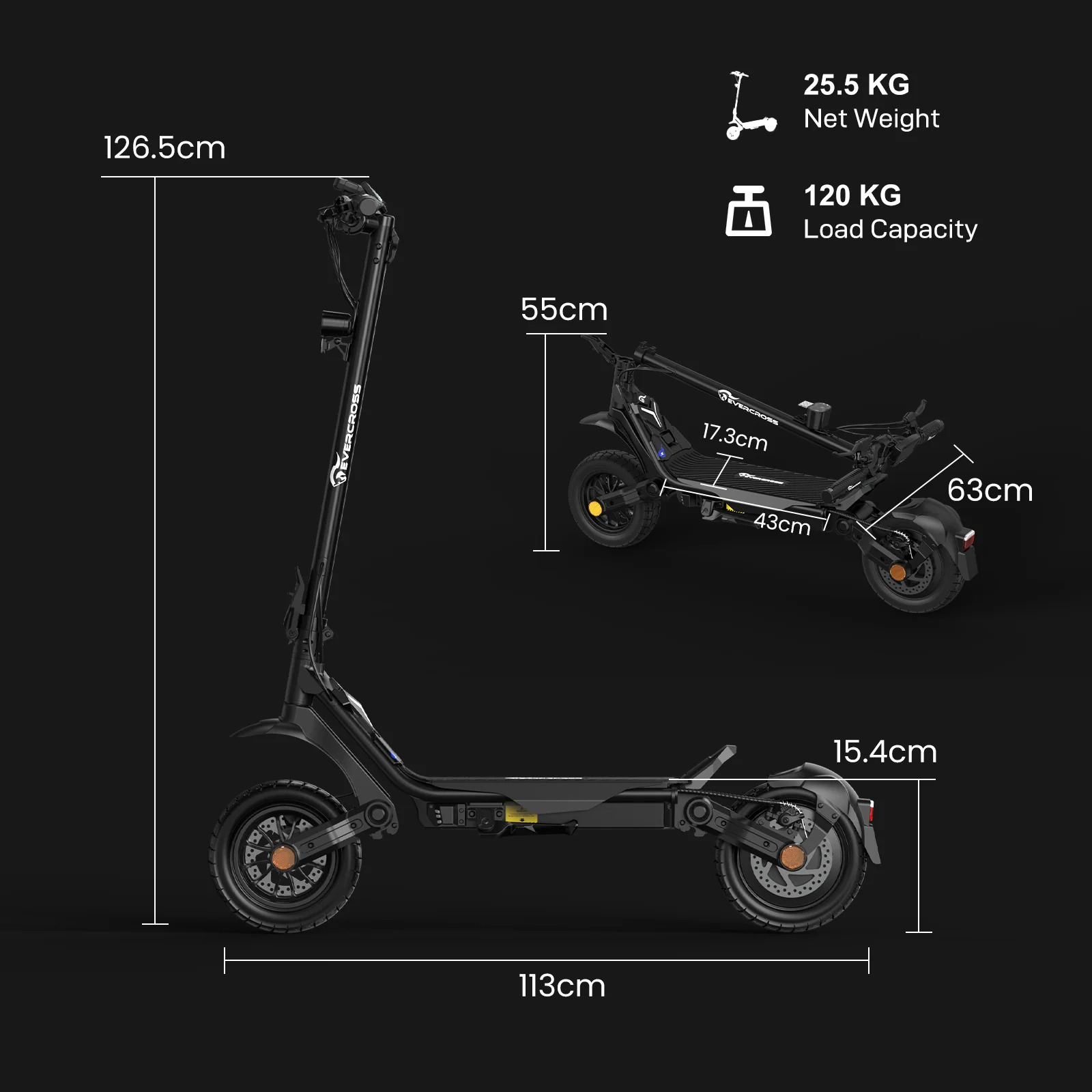 Evercross C3 – Elektrischer Klapp-Roller für Erwachsene - Image 9