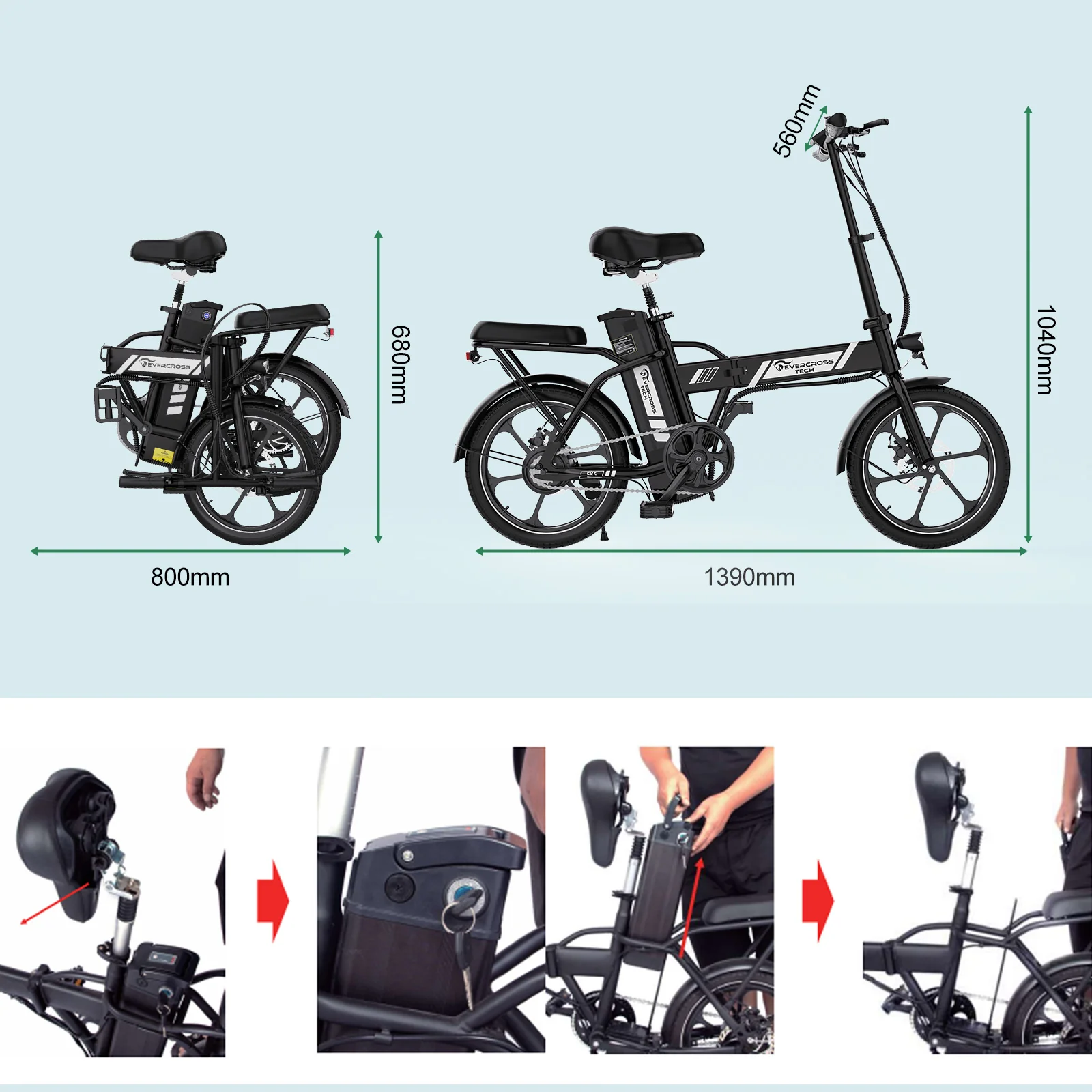 EVERCROSS EK5S Elektrofahrrad - Image 7
