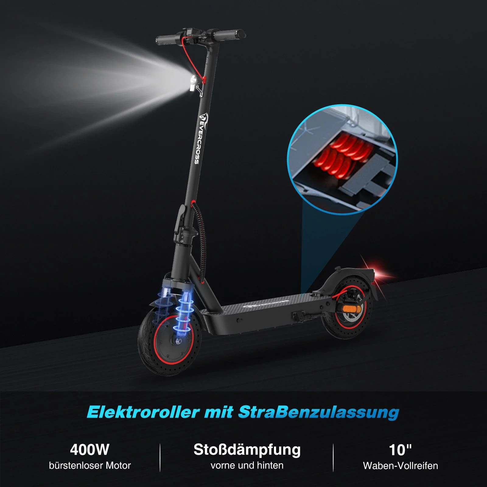 EVERCROSS EV10K PRO ABE Faltbarer Elektroroller - Image 5