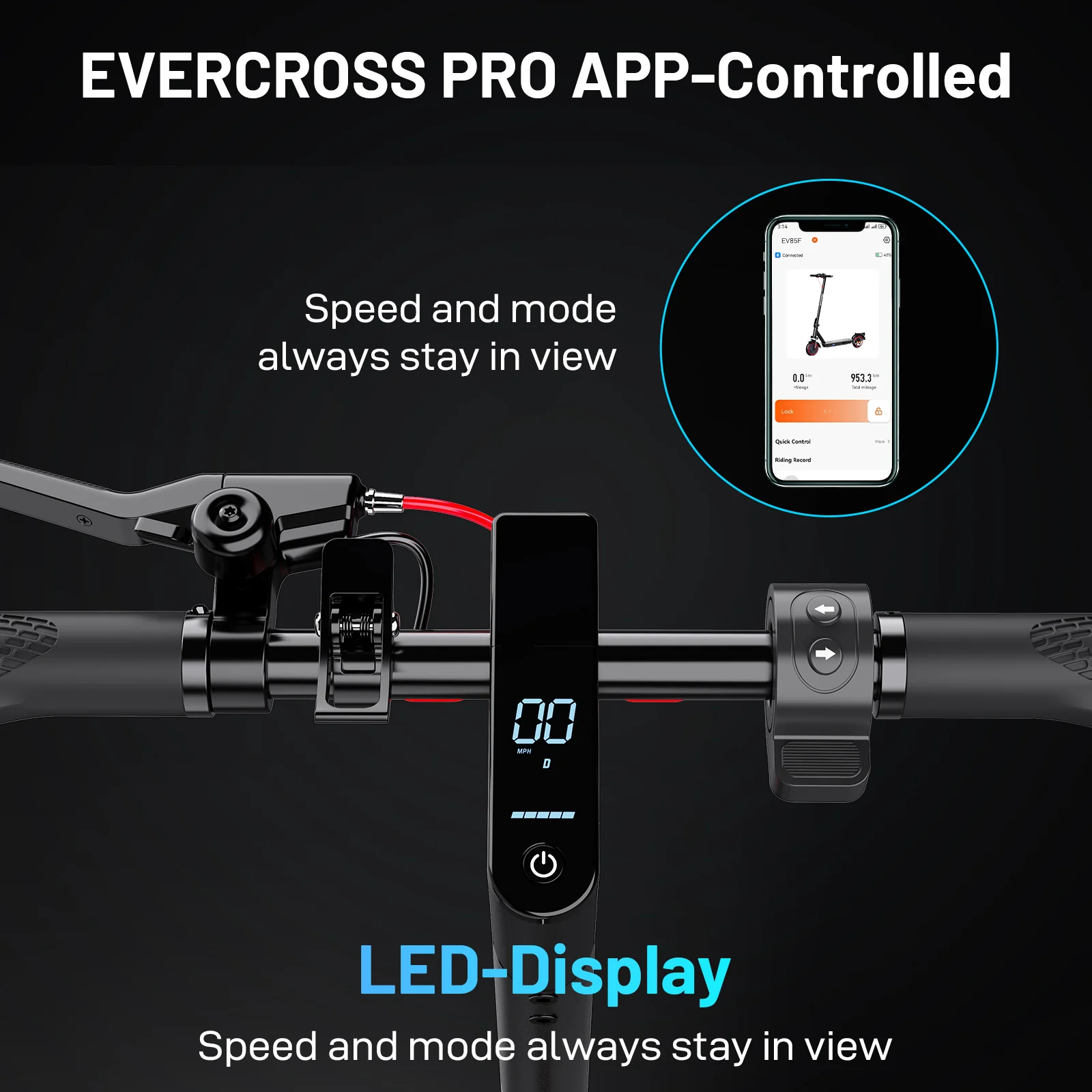 EVERCROSS EV10K PRO ABE Faltbarer Elektroroller - Image 7