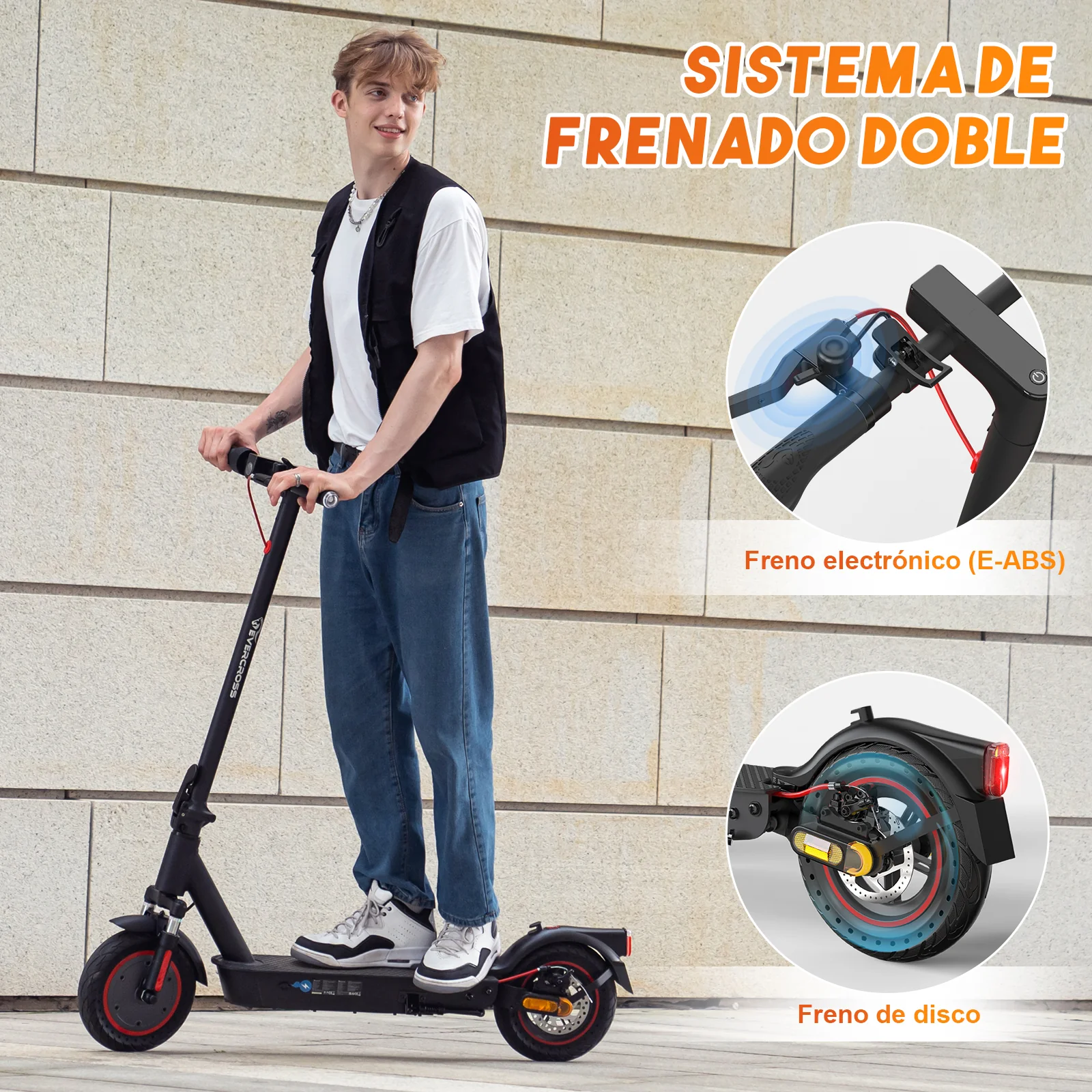 EVERCROSS EV10K PRO Klappbarer E-Scooter-25km/h(Nicht ABE) - Image 7