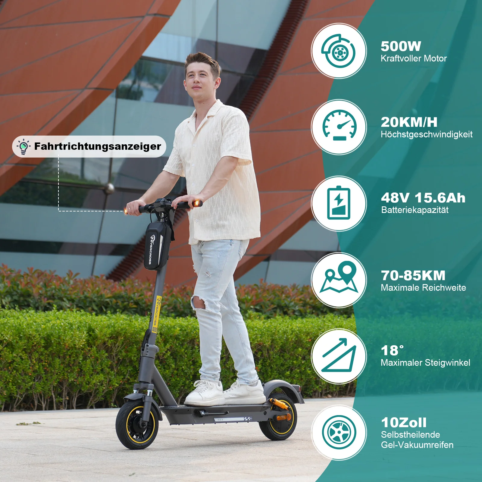 EVERCROSS EV10S MAX ABE Faltbarer Elektroroller-Upgrade - Image 4