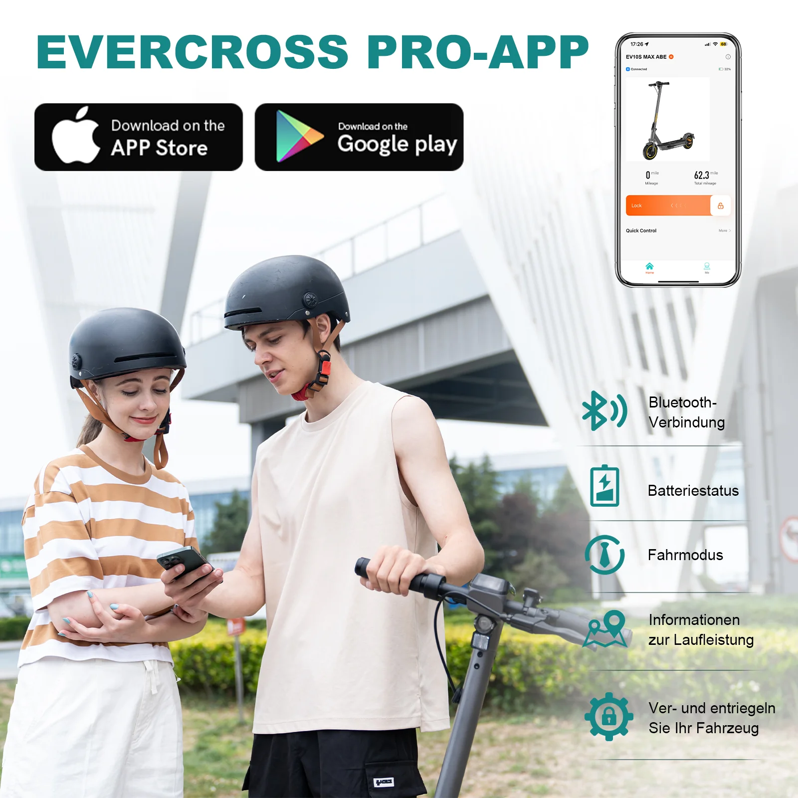 EVERCROSS EV10S MAX ABE Faltbarer Elektroroller-Upgrade - Image 6