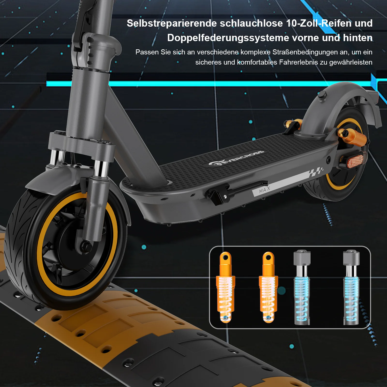EVERCROSS EV10S MAX ABE Faltbarer Elektroroller-Upgrade - Image 8