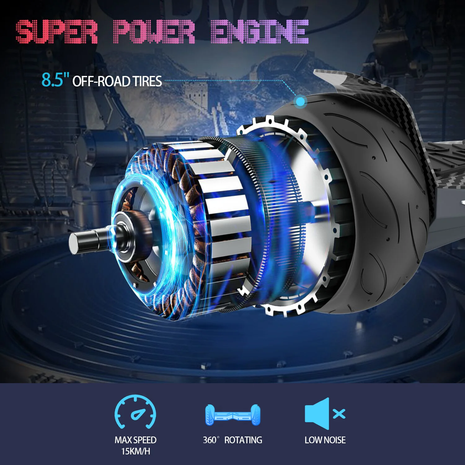 EVERCROSS EV5 8,5" Offroad-Hoverboard, Geländetaugliches Hoverboard - Image 5