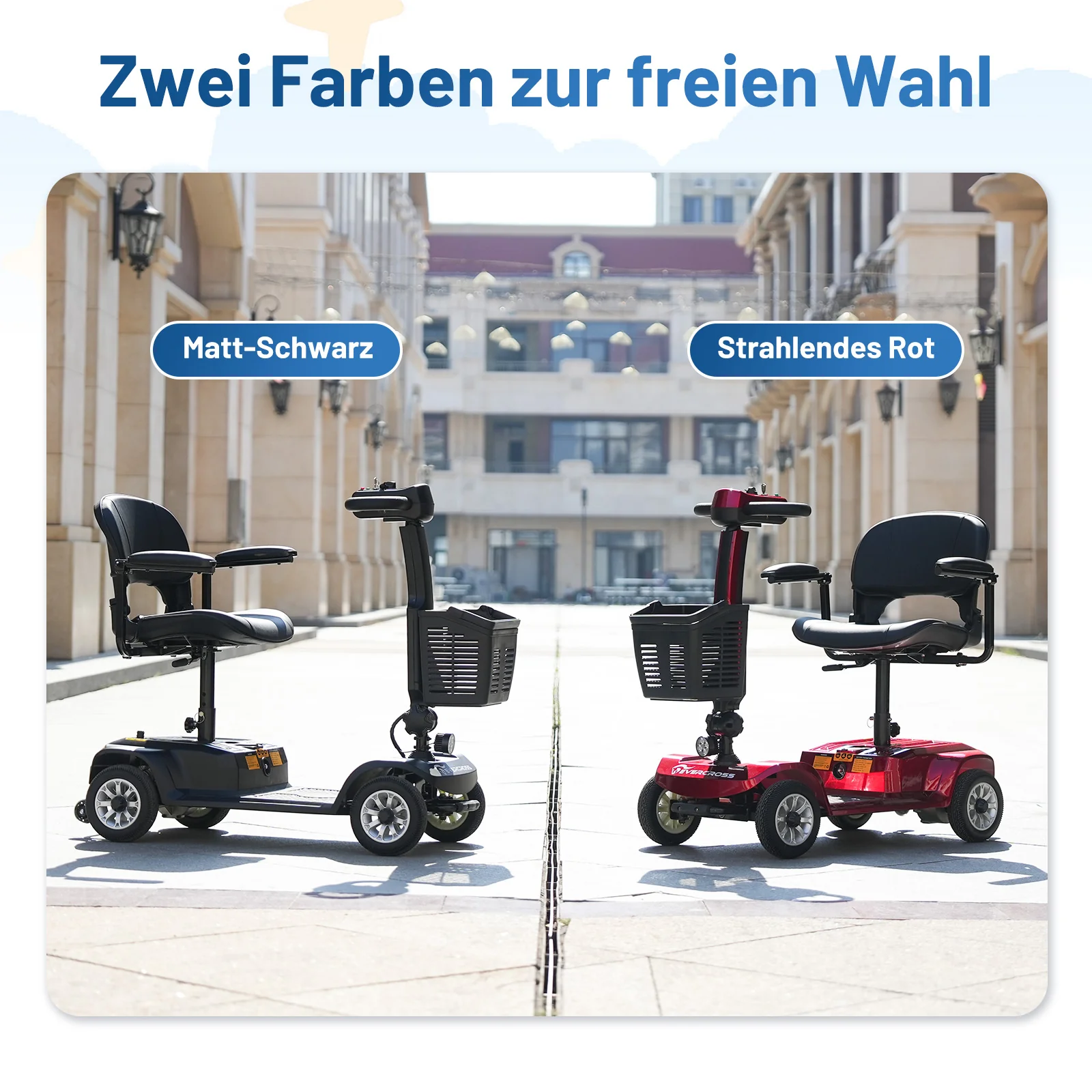 EVERCROSS L6 Elektromobil – faltbar, 4-Rad, mit Korb - Image 4